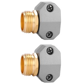 Zinc and Aluminum Male Coupling, Fits All 5/8-Inch and 3/4-Inch Garden Hose Repair Fitting, 2 Pack