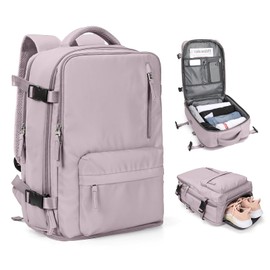 Cabin Bags for Travel, Underseat Carry-ons Bag for Women, Hand Luggage Bag Men Travel Backpack Cabin Size Fit 14 inch Laptop backpack Lightweight Version Lotus Root Pink