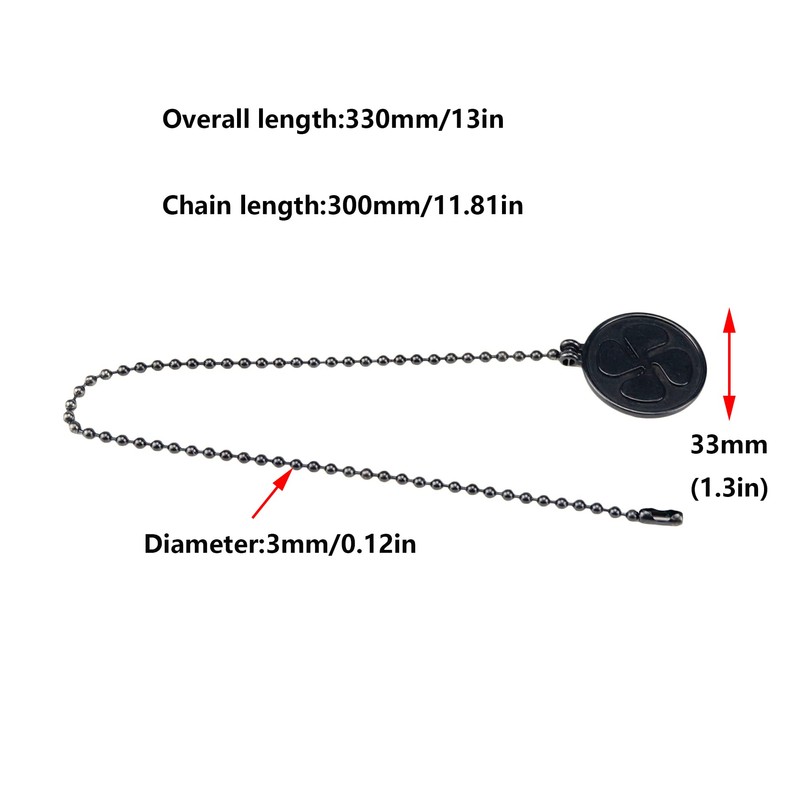 Antrader Ceiling Fan Pull Chain Set,12-Inch Round Fan Pull Chain