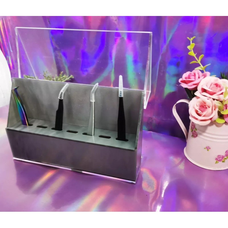 Lazerillo Porta Pinzas De Acrílico Lashista Marmol