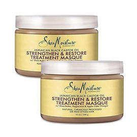 SheaMoisture Curly Hair Products, Jamaican Black Castor Oil Strengthen & Restore Treatment Masque, Paraben Free Moisturizer Hair Mask for Healthy Hair Growth