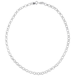 Silverly Sterling Silver Chunky Rolo Chain 5.3 mm Thick - 16" 925 Silver Short Thin Chains - Choker Necklaces for Women and Teenage Girls - Classic Simple Necklace - Elegant Essential Jewellery