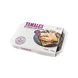 La Reina de las Tortillas - Leader europeo nella gastronomia artigianale messicana. "Tamales" con formaggio e peperone verde.Mais 100% "nixtamalizado". Adatto a vegani. 3 unità. Scadenza 4 mesi