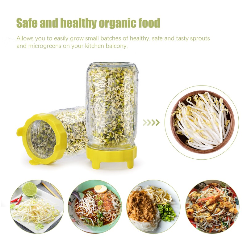 ABS Sprout Lid with Stainless Steel Screen for Wide Mouth