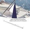Boat Flag Pole 610mm Length Stable 316 Stainless Steel Rail