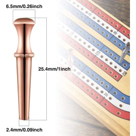 48 Pcs Metal Cribbage Pegs Cribbage Board Pegs Metal Nails Fit 1/8 Holes 4 Color