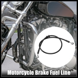 Hihaha 80cm 31.50" Motorcycle Brake Clutch Gas Oil Hoses Line Pipe Black Durable Material