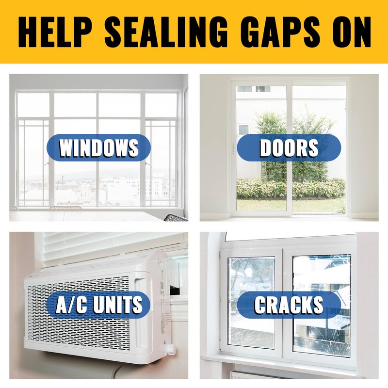 VIVIDA Transparent Window Weather Sealing Tape for Winter, 3 Inch