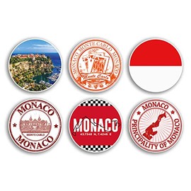 6 x 10cm Monaco Vinyl Stickers - Monte Carlo Country City Travel Map Flag Holiday Luggage Design Gift #78866
