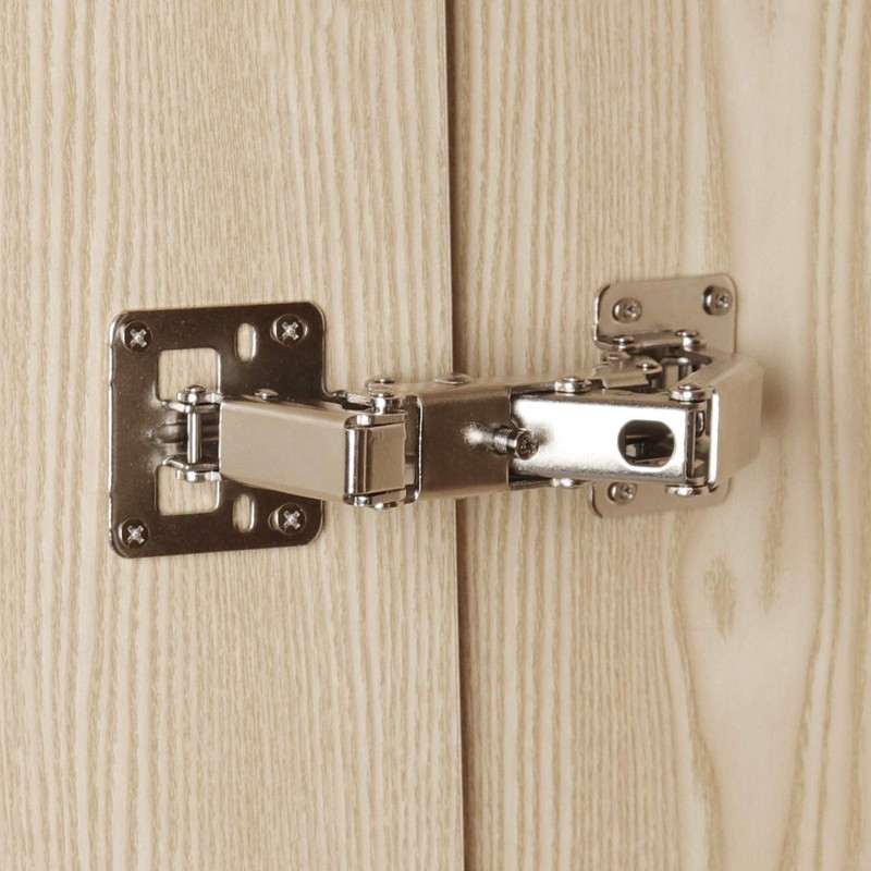 HOZEON 4 Pcs 170 Degree Frameless Cabinet Doors Hinges, Soft