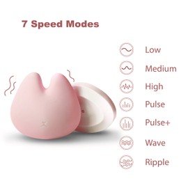 B & G Mini Cat Massager with 7 Speed Modes, Rechargeable Waterproof Handheld Massager for Face Eyes Neck Shoulder