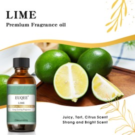 EUQEE Lime Fragrance Oil, Premium Lime Essential Oils with Glass Dropper for Diffuser, Aromatherapy, Soap Candle Making - 2.02 Fl oz/ 60ml