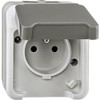 Merten Aquastar Sockets Module with Pen and Hinged Lid, Light