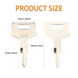 TorqPro H806 Keys, 5 Pack 17001-00019 Equipment Ignition Keys Compatible with Case Mini, New Holland, Takeuchi, Mustang Mini Excavator | Gehl CTL Track, Takeuchi Track Loader