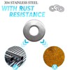 3/8" x 1" OD Stainless Fender Flat Washer 50 Pcs,1"