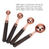 4Pcs/Set Stainless Steel Measuring Spoon Set Rose Gold with Wood