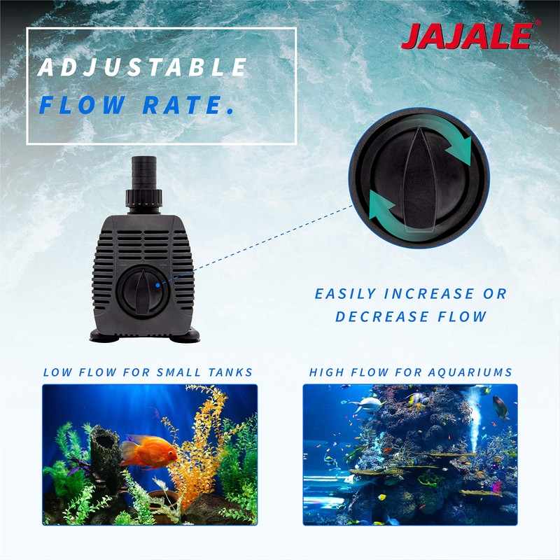 JAJALE 1720 GPH Submersible Water Pump Ultra Quiet for Pond,Aquarium,Fish