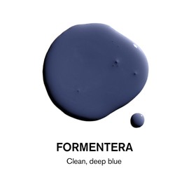 BACKDROP | Premium Cabinet & Door Paint | Durable & Washable Semi-Gloss Finish | Self-Priming, Low VOC, Green Wise Certified | FORMENTERA - Clean, deep blue | 0.5 Gallon