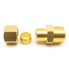 AHFMANG 5PCS Brass Compression Tube Pipe Fitting Connector 3/8" NPT
