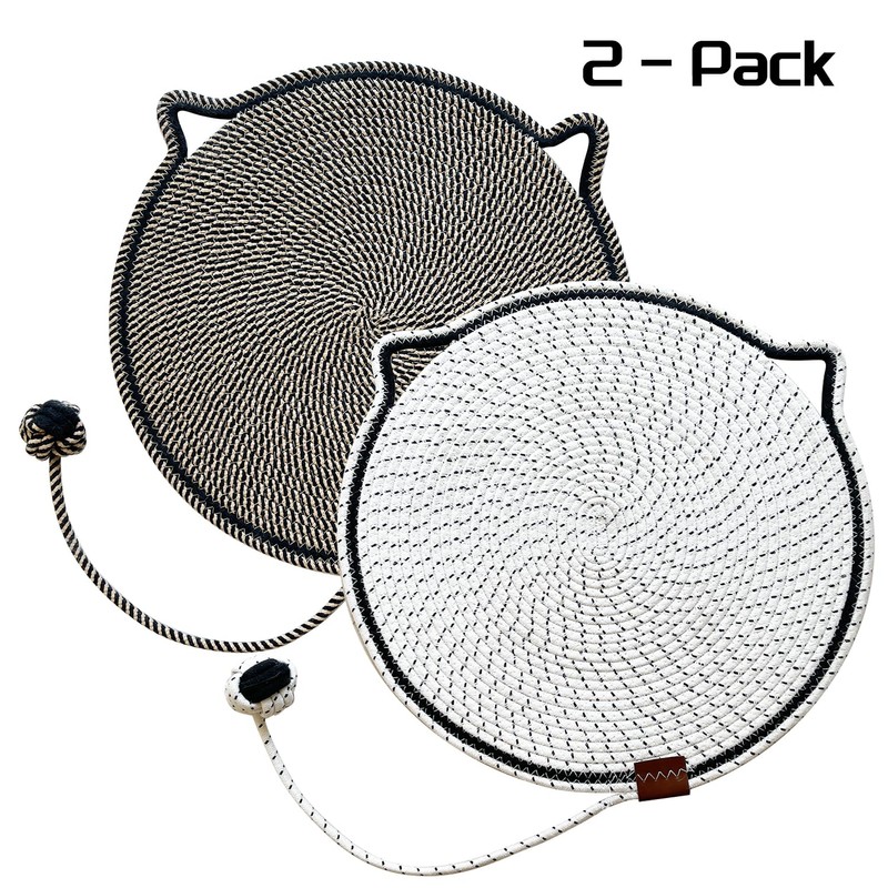CoveCozy Cat Scratcher Mat Natural Cotton Rope Cat Scratching Pad,