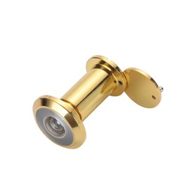 TPOHH 220-degree Safety Zinc Alloy Door Viewer with Heavy Duty Privacy Cover for 1-3/8 to 2-1/6 Doors, Gold Front Door Peephole for Home Hotel