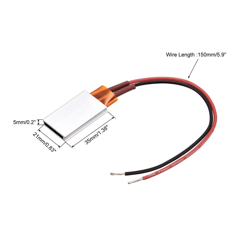 sourcing map PTC Heating Element 12V 7W-50W 200C Consistent Temperature