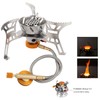 Camping Gas Stove with Gas Adapter Set Improves Burning Efficiency