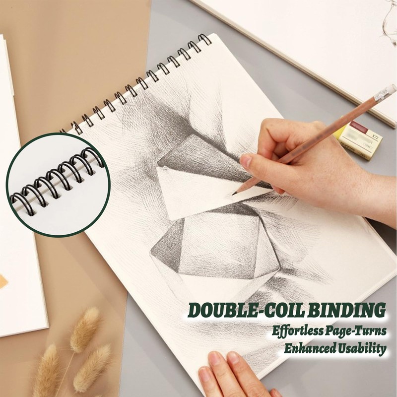 Spiral Art Creation Sketchbook Drawing Paper Notebook Sketch Books Pads