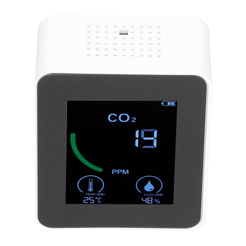 Air Quality Detector Digital USB Charging Carbon Dioxide Monitor Temperature