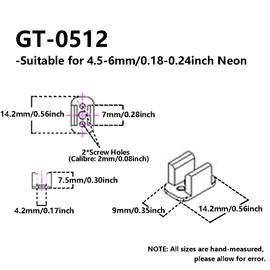 100PCS LED Strip Light Clips Set with Screws Neon Lamp RGB Lights Buckles Cable Management for Neon Flexible Ribbon Tape for 4.5-6mm Light