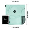 WANDF Drawstring Backpack Sports Gym Bag with Shoes Compartment, Water-Resistant