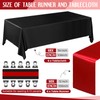 Tudomro 12 Pcs Black and Red Disposable Plastic Tablecloths and