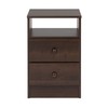 Prepac Astrid Simplistic Nightstand Side Table with 2 Drawers and