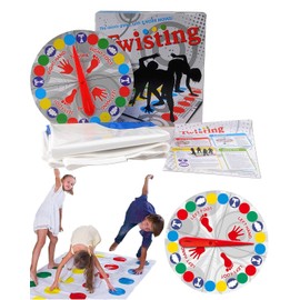 BPTRKOM 1 Set Outdoor Game for Children from 6 Years - Classic Family Game for 2-4 Players - Great Fun for Garden, Beach & Park - Includes Turntable & Play Mat (Rainbow Colours)