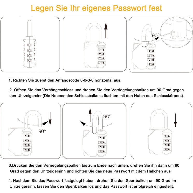 NBYT Zinc alloy password padlock, can be used on school