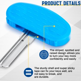 Leriton 6 Pack Easier to Grip Key Turner Aid Bright Aid Key Turners for Arthritis Red, Blue and Yellow Key Turner for Weak or Elderly Hands