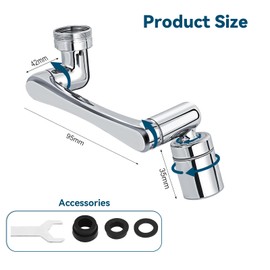 yolzhxe Wasserhahn Aufsatz, 1440 Grad Drehbarer Wasserhahn Verlängerung, Multifunktionaler Verlängerungshahn, Faucet Extender für Wasserhähne Bad und Küche
