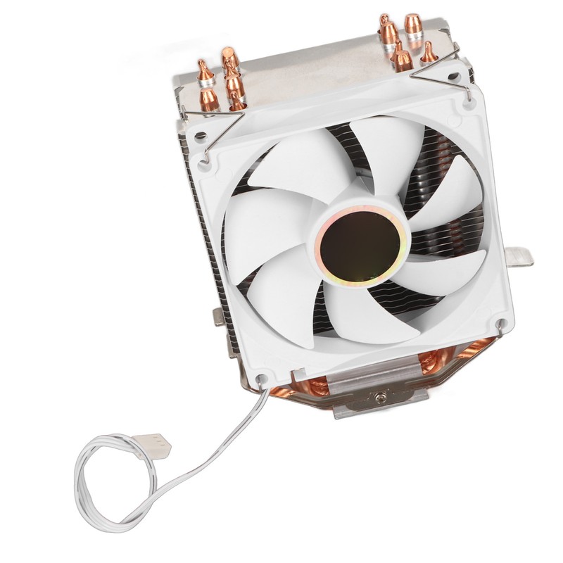 CPU Cooling Fan Professional Efficient 6 Tubes 3 Wires White