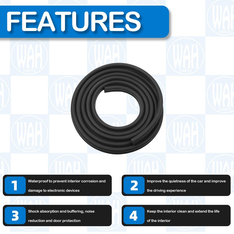 Wahparts Door Weather Stripping Seal Compatible with Peterbilt 379 377