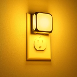 FIVORRA LED Bathroom Night Lights 2-Pack: 3000K Soft Glow, Plug in Wall Light with Light Sensor, Auto On/Off, Ideal for Kids Room & Hallway Use