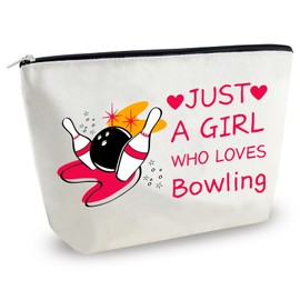 Yoxiumi Bowling Party Favors for Women Bowling Accessories Bag Bowling Player Graduation Makeup Bag Gifts Bowling Ball Cosmetic Bags Birthday Christmas Gift for Daughter Sister Bestie Friend