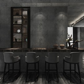 TOTIO Gray Concrete Wallpaper Matte Thick Dark Grey Cement Contact Paper Peel Stick Countertop Paper Removable Waterproof Adhesive Furniture Stickers Industrial Style Vinyl Wall Paper 24x354 inch
