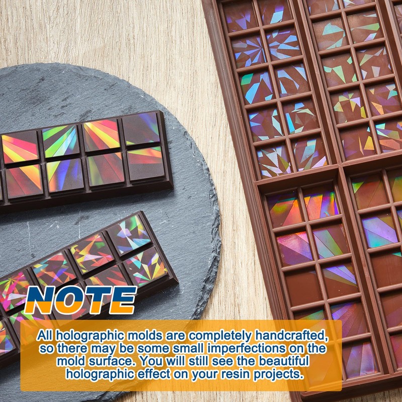 Holographic Chocolate Molds Resin Silicone Chocolate Deep Thick Molds for