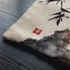 BGBDEIA Bamboo Cushion Cover Japanese Bamboo Trees Sun and Mountains