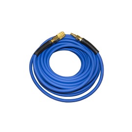 California Air Tools Hybrider Flex 1/4in 50ft Hybrid Air Hose with Quick Connect Air Fittings,Blue