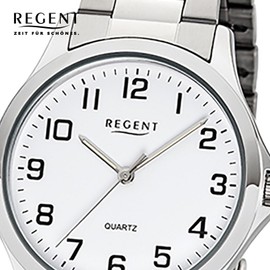 Regent 11150618 Quartz watch, steel silver, mens