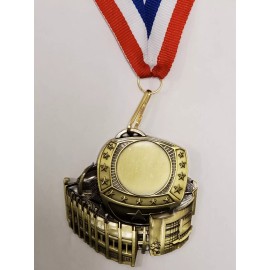 Unbranded Sports Medal, gold color, Winner, 1st place, Fun Stadium with Ring