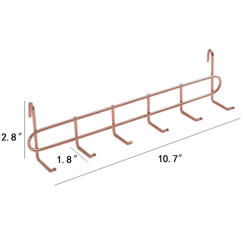 FRIADE Rose Gold Grid Hooks Rack for Wall Grid Panel,Hanging