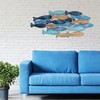 Creative Co-op Wood School of Fish Wall Décor, Distressed Blue