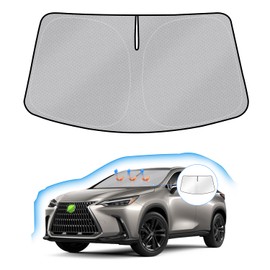 J-PREMIS Lexus NX 2nd Generation Windshield Sunshade NX250 NX350 NX350h NX450h 2021 - Current Car Sun Shade UV Protection Blackout Shade Shade Steering Wheel Sun Shade Light Blocking, Heat Protection,